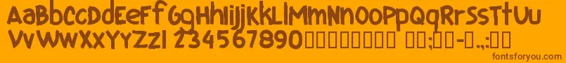 Lisätietoja CfiloveuglyfontsRegular-fontista CfiloveuglyfontsRegular-fontti – ruskeat fontit oranssilla taustalla