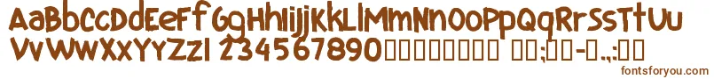 CfiloveuglyfontsRegular Font – Brown Fonts on White Background