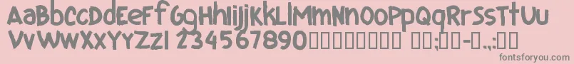 CfiloveuglyfontsRegular Font – Gray Fonts on Pink Background