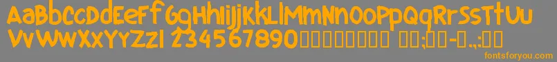 More about CfiloveuglyfontsRegular Font CfiloveuglyfontsRegular Font – Orange Fonts on Gray Background