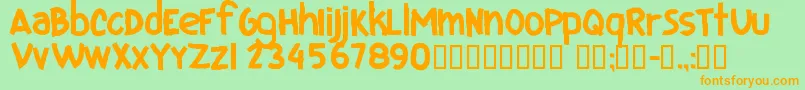 More about CfiloveuglyfontsRegular Font CfiloveuglyfontsRegular Font – Orange Fonts on Green Background