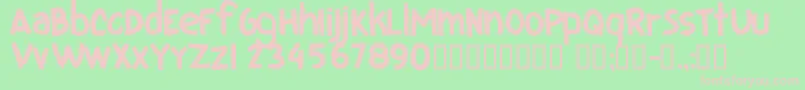 Więcej informacji o czcionce CfiloveuglyfontsRegular Czcionka CfiloveuglyfontsRegular – różowe czcionki na zielonym tle
