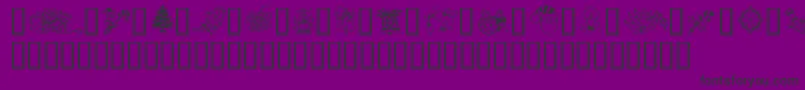 Шрифт GeChristmasJoy – чёрные шрифты на фиолетовом фоне