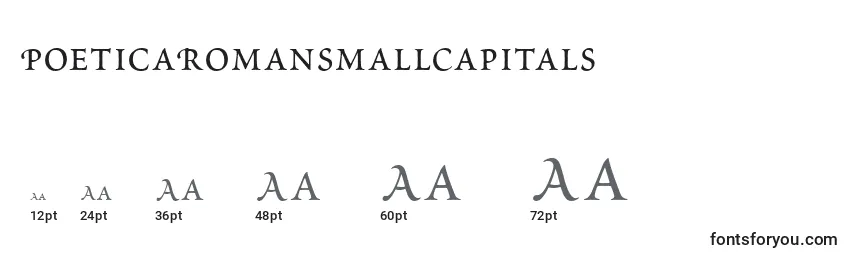 PoeticaRomanSmallCapitals Font Sizes