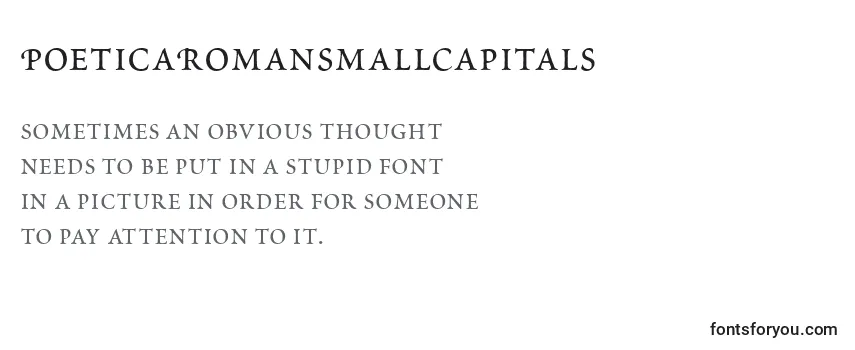 Review of the PoeticaRomanSmallCapitals Font