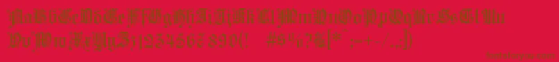 Kaisg Font – Brown Fonts on Red Background