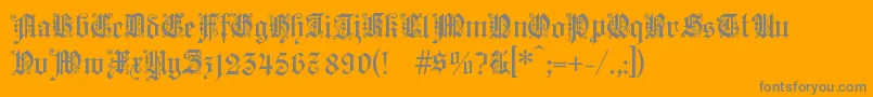 フォントKaisg – オレンジの背景に灰色の文字