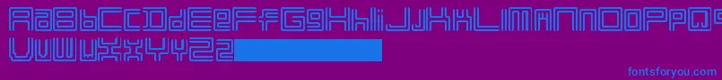 Liner Font – Blue Fonts on Purple Background