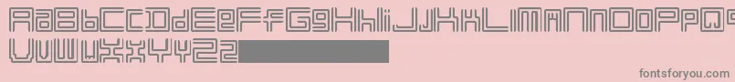 Liner Font – Gray Fonts on Pink Background