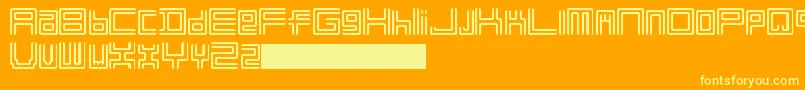 Liner Font – Yellow Fonts on Orange Background