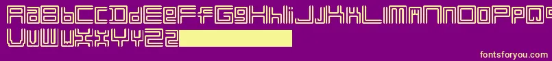 Liner Font – Yellow Fonts on Purple Background