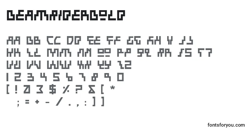 Шрифт BeamRiderBold – алфавит, цифры, специальные символы