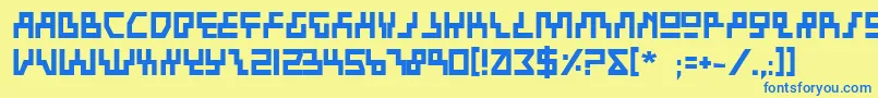 Шрифт BeamRiderBold – синие шрифты на жёлтом фоне