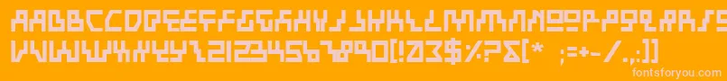 Police BeamRiderBold – polices roses sur fond orange