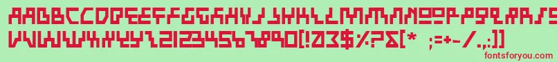 BeamRiderBold Font – Red Fonts on Green Background