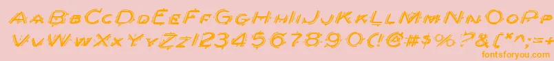 BerserkerExpandedItalic Font – Orange Fonts on Pink Background