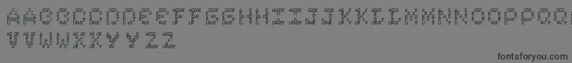 Complexity-Schriftart – Schwarze Schriften auf grauem Hintergrund