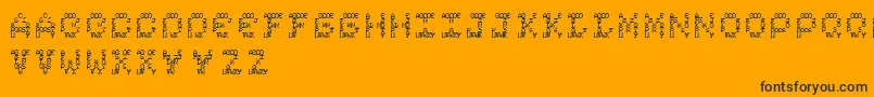 Complexity Font – Black Fonts on Orange Background