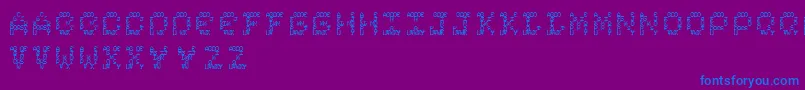 Complexity Font – Blue Fonts on Purple Background