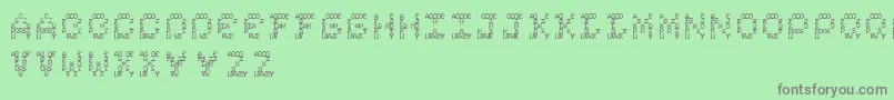 Complexity Font – Gray Fonts on Green Background