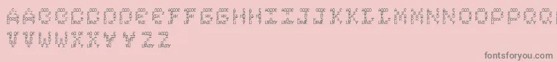 フォントComplexity – ピンクの背景に灰色の文字