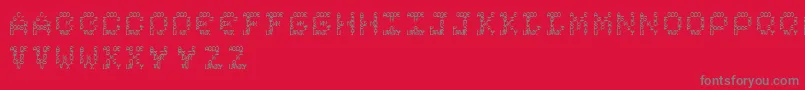 Complexity Font – Gray Fonts on Red Background