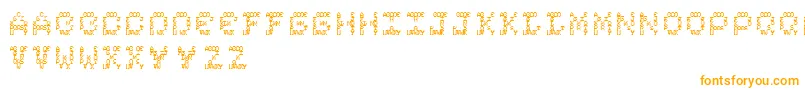 Complexity Font – Orange Fonts on White Background