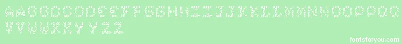 Complexity Font – White Fonts on Green Background