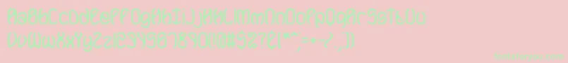 フォントMobilize – ピンクの背景に緑の文字