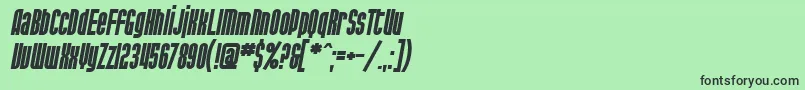 Шрифт SfPortMckenzieBoldItalic – чёрные шрифты на зелёном фоне