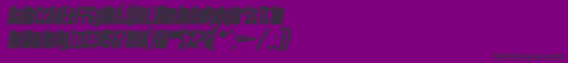 SfPortMckenzieBoldItalic-Schriftart – Schwarze Schriften auf violettem Hintergrund