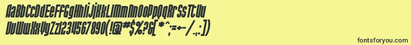 SfPortMckenzieBoldItalic Font – Black Fonts on Yellow Background
