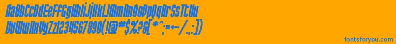 SfPortMckenzieBoldItalic Font – Blue Fonts on Orange Background