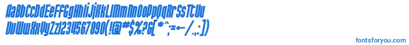 SfPortMckenzieBoldItalic-Schriftart – Blaue Schriften auf weißem Hintergrund