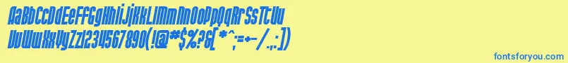 Шрифт SfPortMckenzieBoldItalic – синие шрифты на жёлтом фоне