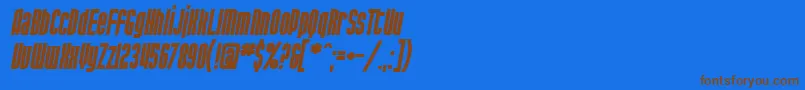 SfPortMckenzieBoldItalic Font – Brown Fonts on Blue Background