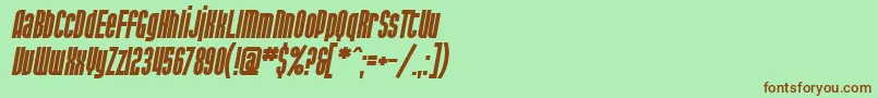 SfPortMckenzieBoldItalic Font – Brown Fonts on Green Background