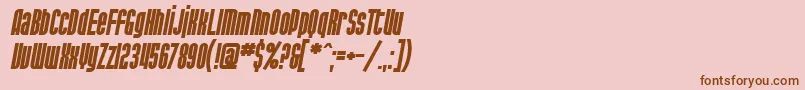 フォントSfPortMckenzieBoldItalic – ピンクの背景に茶色のフォント