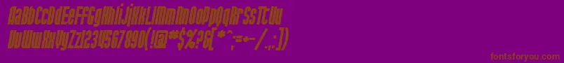 SfPortMckenzieBoldItalic Font – Brown Fonts on Purple Background