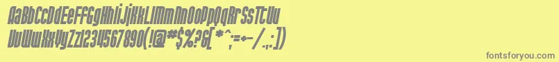 SfPortMckenzieBoldItalic Font – Gray Fonts on Yellow Background