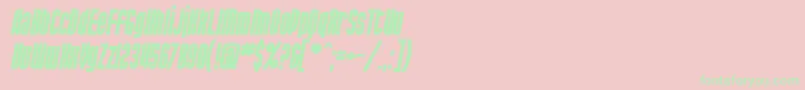 SfPortMckenzieBoldItalic-Schriftart – Grüne Schriften auf rosa Hintergrund