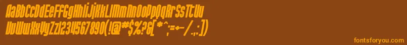 SfPortMckenzieBoldItalic Font – Orange Fonts on Brown Background