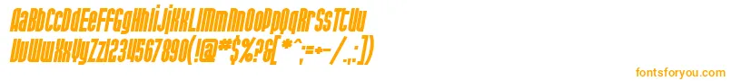 SfPortMckenzieBoldItalic-fontti – oranssit fontit valkoisella taustalla