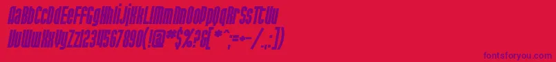 SfPortMckenzieBoldItalic Font – Purple Fonts on Red Background