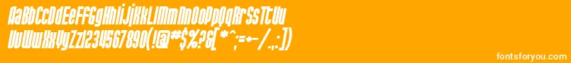 Шрифт SfPortMckenzieBoldItalic – белые шрифты на оранжевом фоне