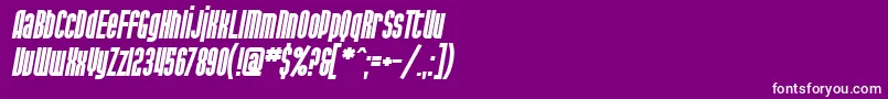 SfPortMckenzieBoldItalic Font – White Fonts on Purple Background