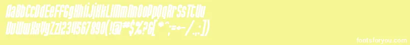 SfPortMckenzieBoldItalic Font – White Fonts on Yellow Background