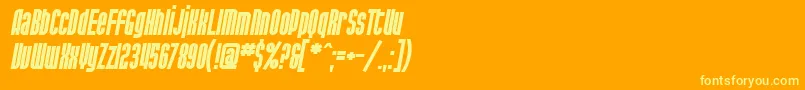 Шрифт SfPortMckenzieBoldItalic – жёлтые шрифты на оранжевом фоне