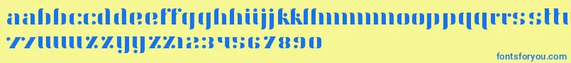 Aery Font – Blue Fonts on Yellow Background