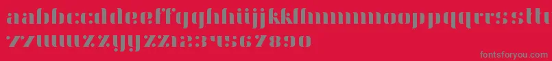 フォントAery – 赤い背景に灰色の文字